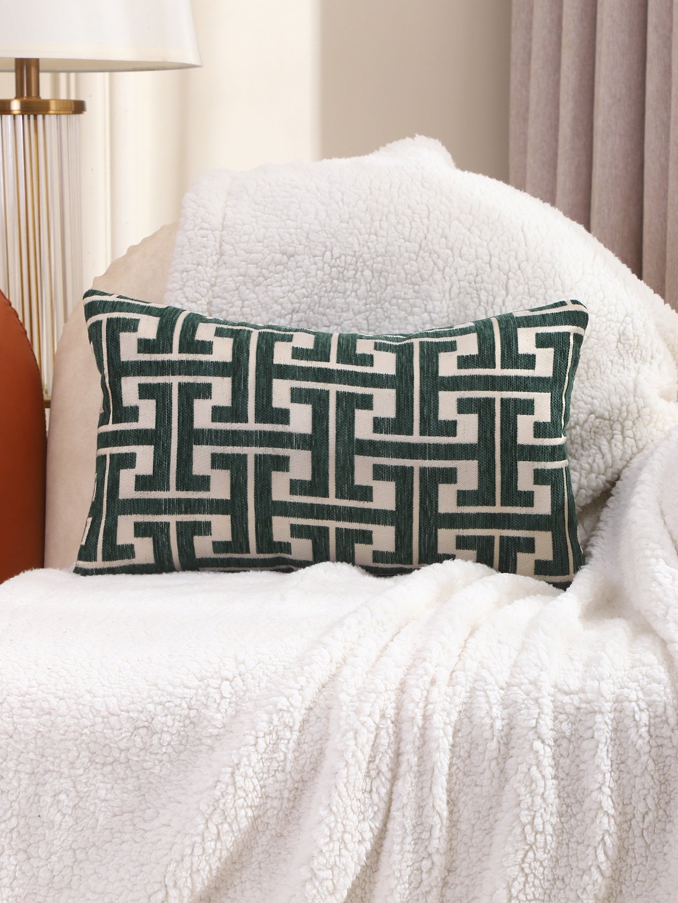 1pc Geometric Pattern Cushion Cover Shein