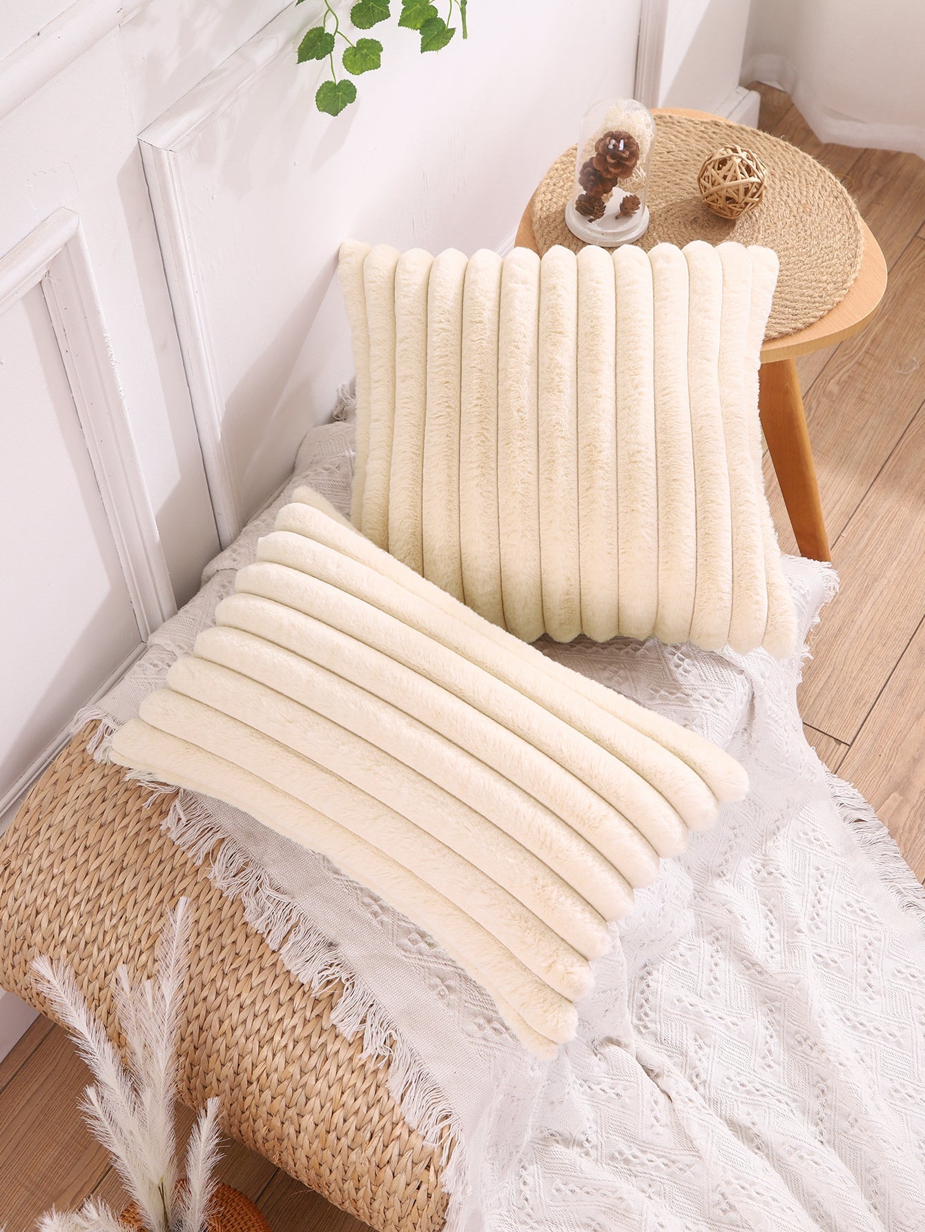 1pc Solid Color Cushion Cover Shein