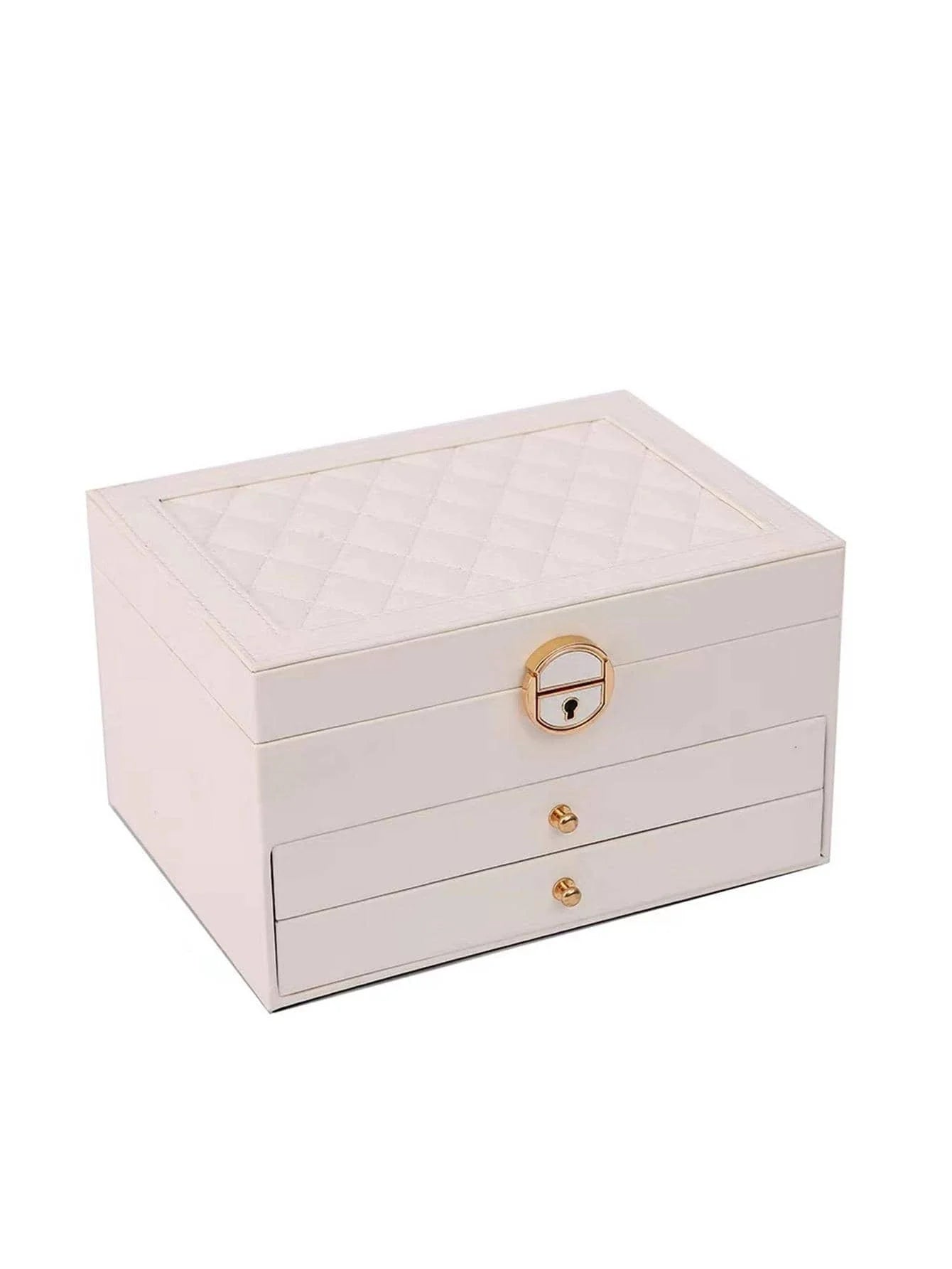 1pc Three-layer Large Capacity Jewelry Box For Necklace, Earring, Ring And Other Accessories Storage Shein