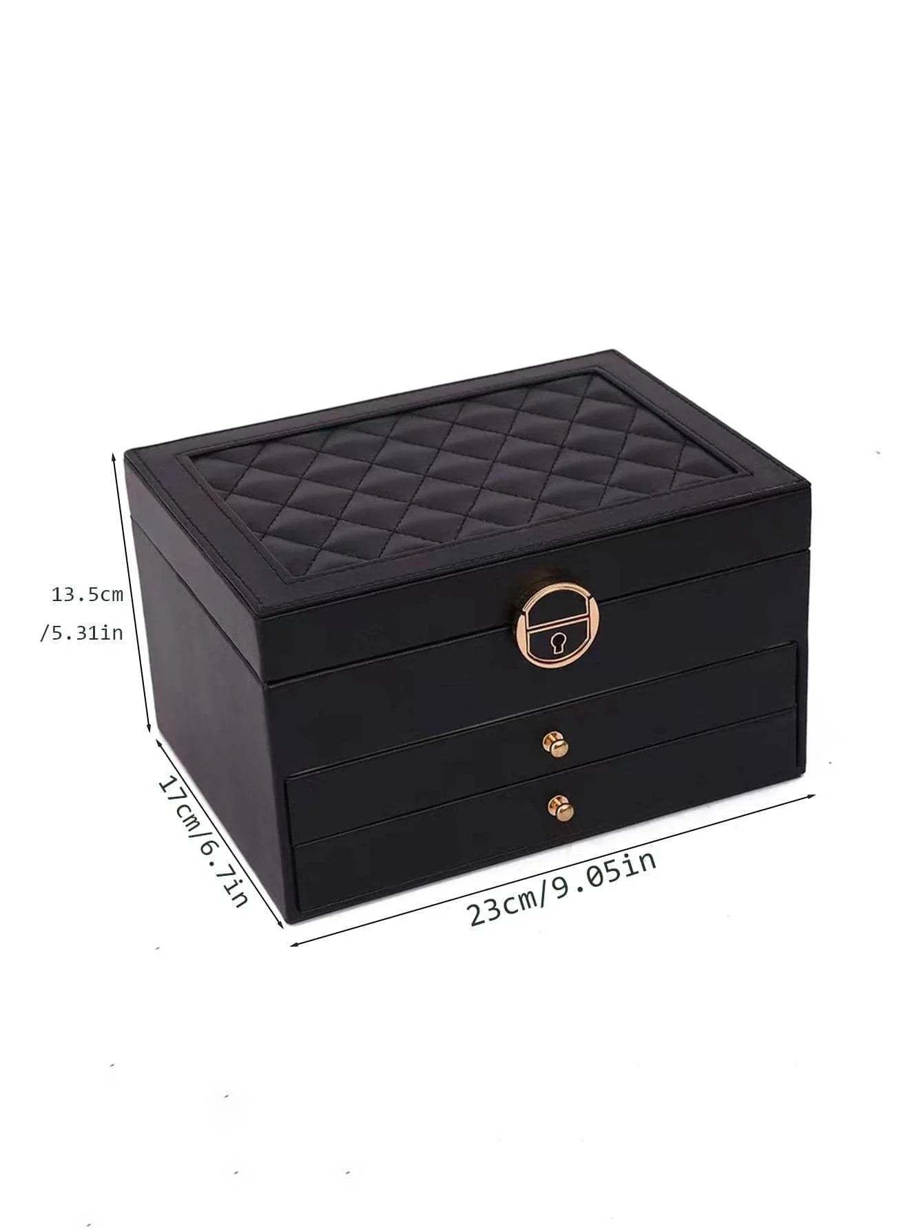 1pc Three-layer Large Capacity Jewelry Box For Necklace, Earring, Ring And Other Accessories Storage Shein