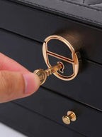 1pc Three-layer Large Capacity Jewelry Box For Necklace, Earring, Ring And Other Accessories Storage Shein