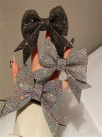 1pc Women's Super Shiny Big Bowknot & Rhinestone Decor Fashion Hair Clip Headwear Shein