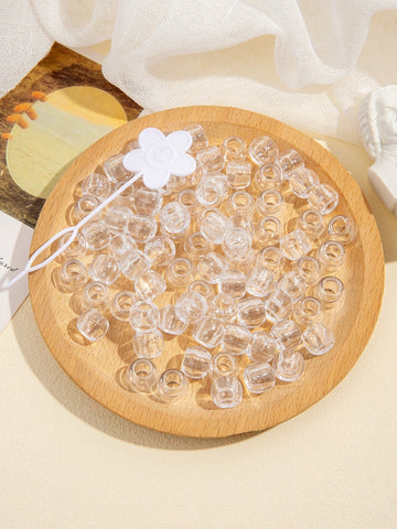 80pcs Clear Bead Hair Accessories shein