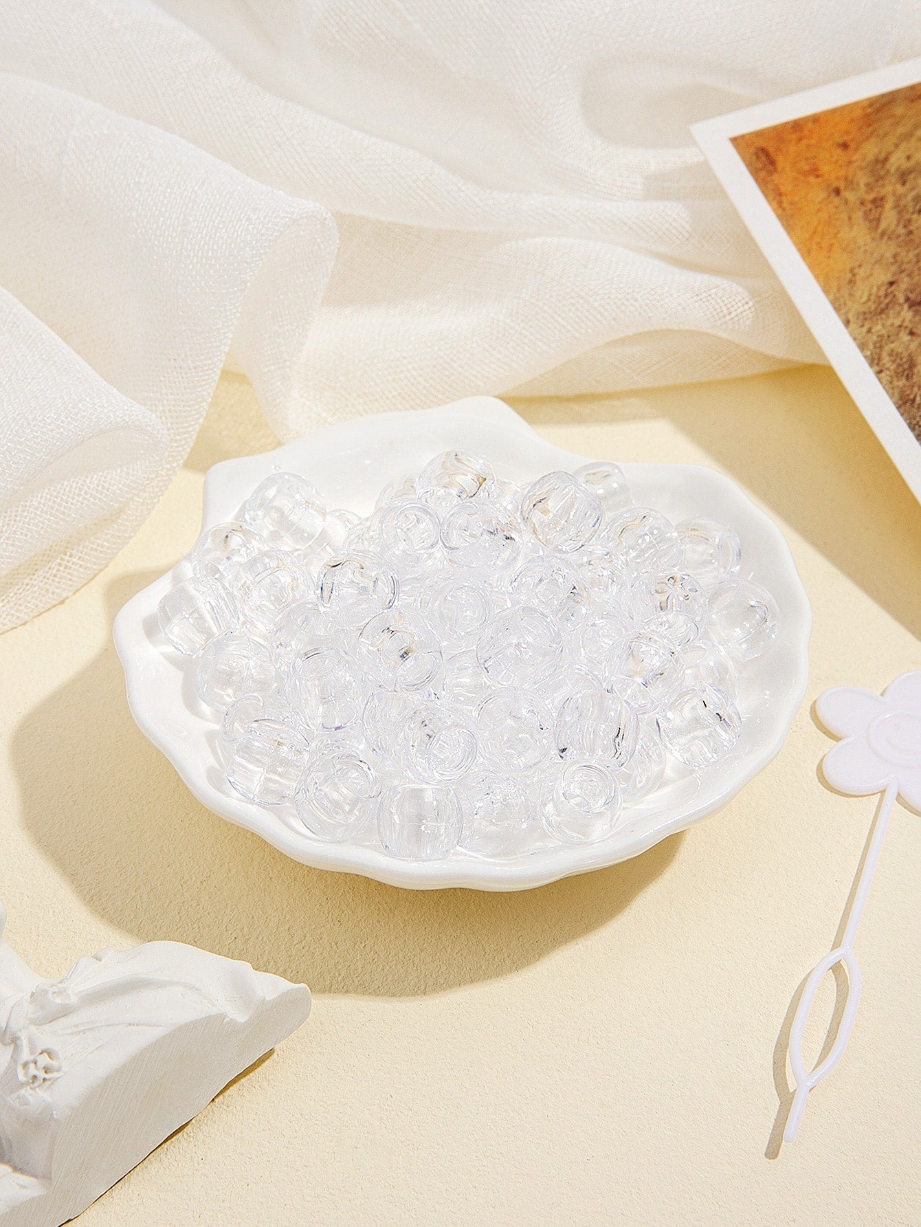 80pcs Clear Bead Hair Accessories shein