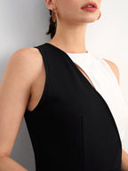 BIZwear Two Tone Wide Leg Jumpsuit Without Belt Workwear shein