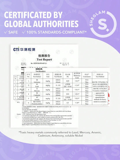 Color Bloom Dayglow Liquid Blush Shimmer Finish SHEGLAM