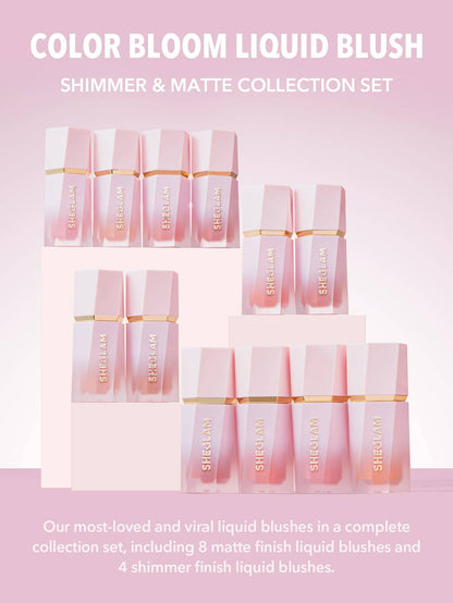 Color Bloom Liquid Blush Shimmer & Matte Collection Set SHEGLAM