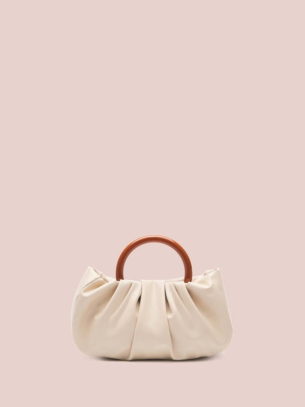 Contrast Trim Ruched Bag Shein