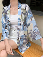 DAZY Allover Floral Drop Shoulder Oversized Blouse Shein