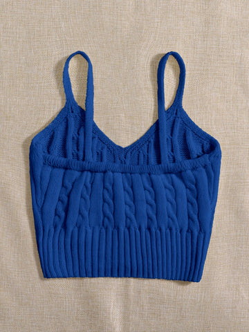 Essnce Cable Knit Cami Top Shein