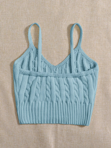 Essnce Cable Knit Cami Top Shein