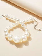 Faux Pearl Beaded Necklace Shein