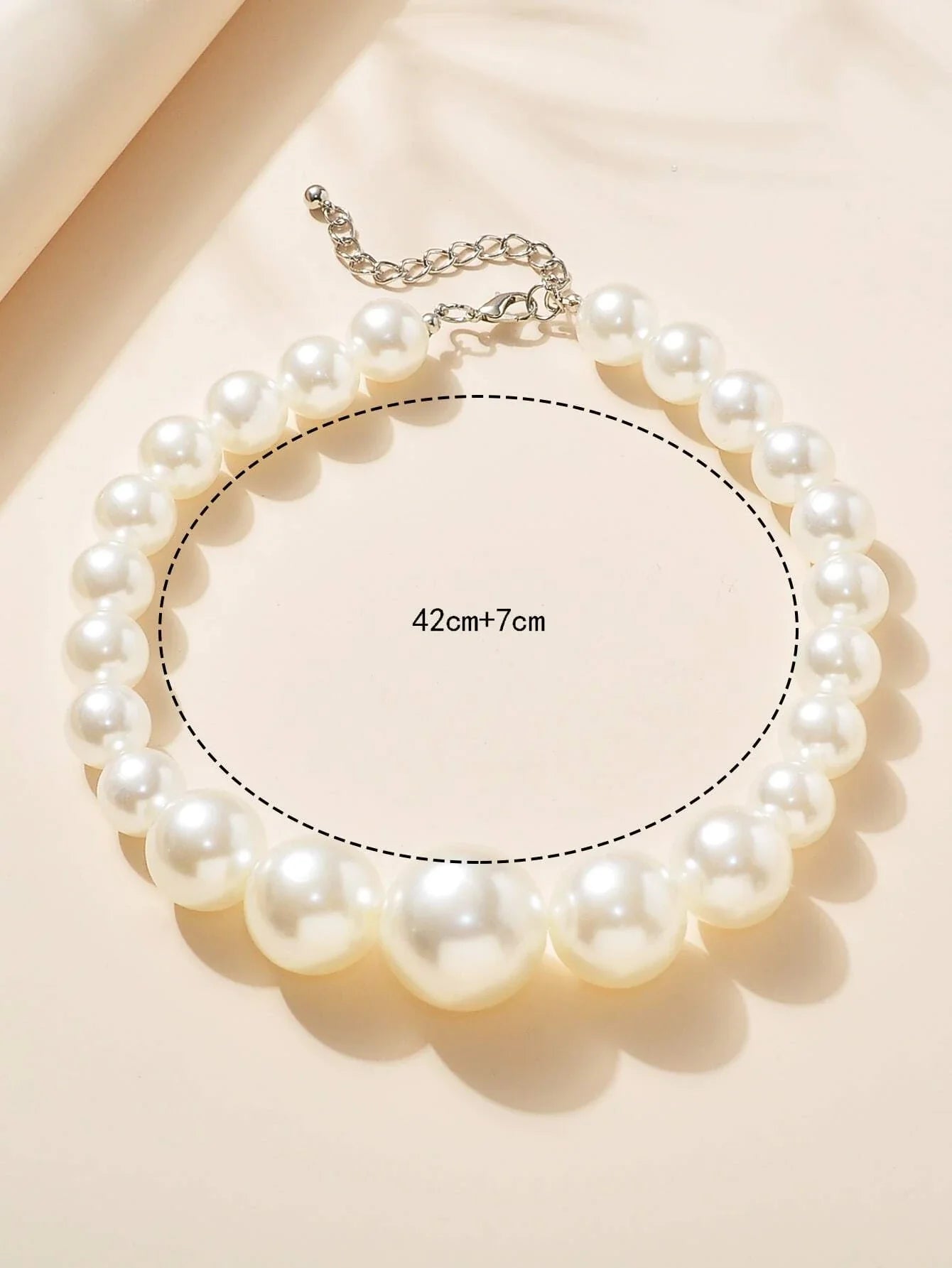 Faux Pearl Beaded Necklace Shein