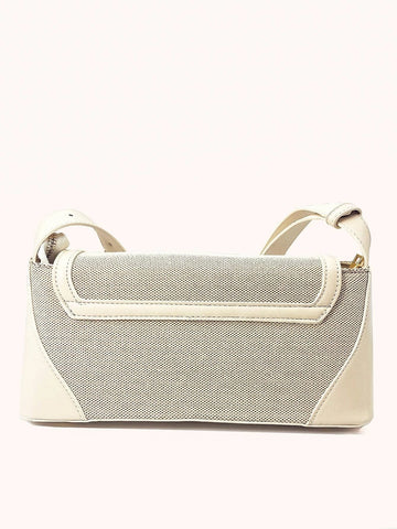 Lightweight,Business Casual Two Tone Flap Baguette Bag Shein