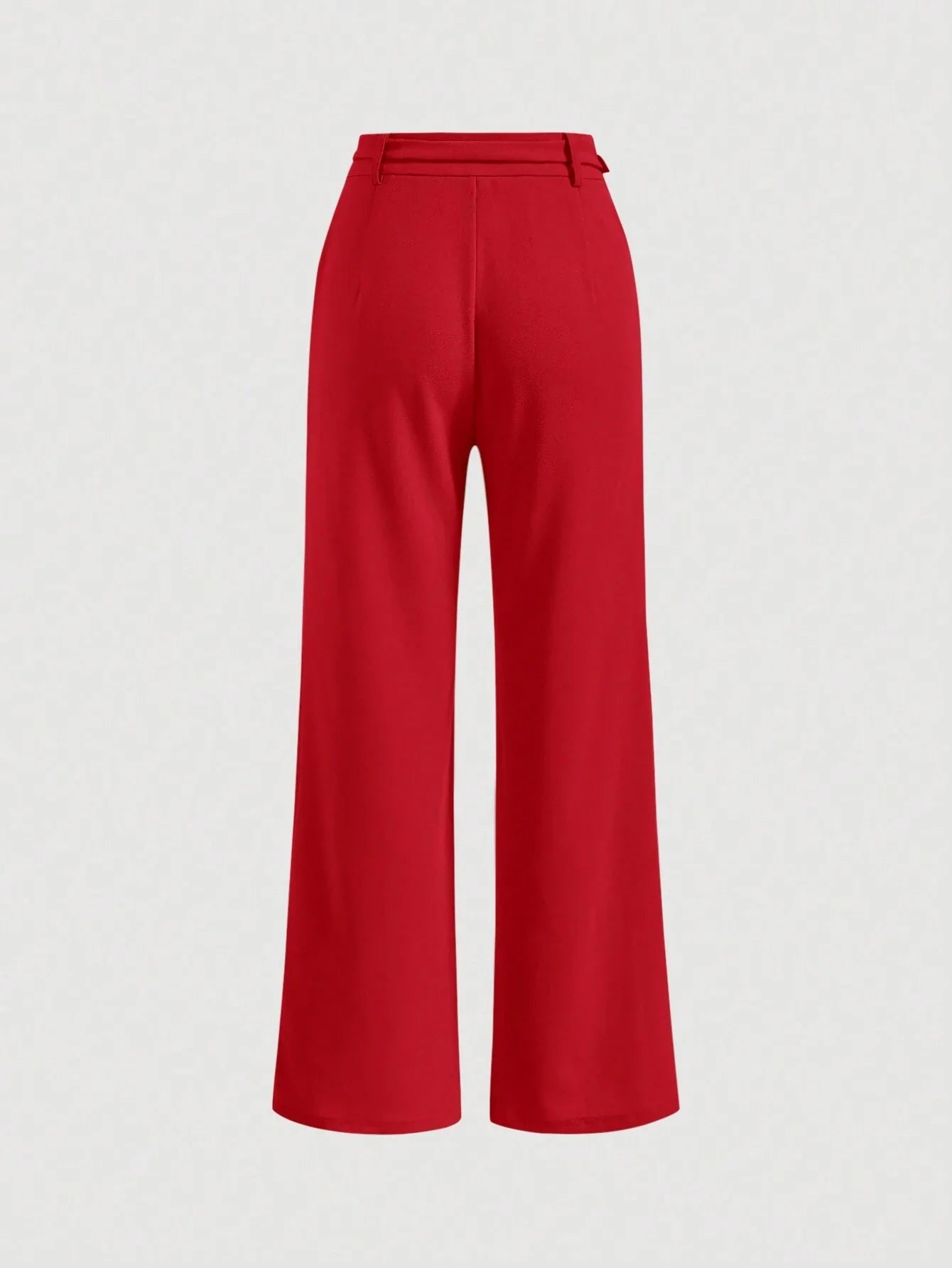 MOD Solid Chain Front Seam Detail Suit Pants Shein