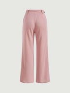 MOD Solid Chain Front Seam Detail Suit Pants Shein