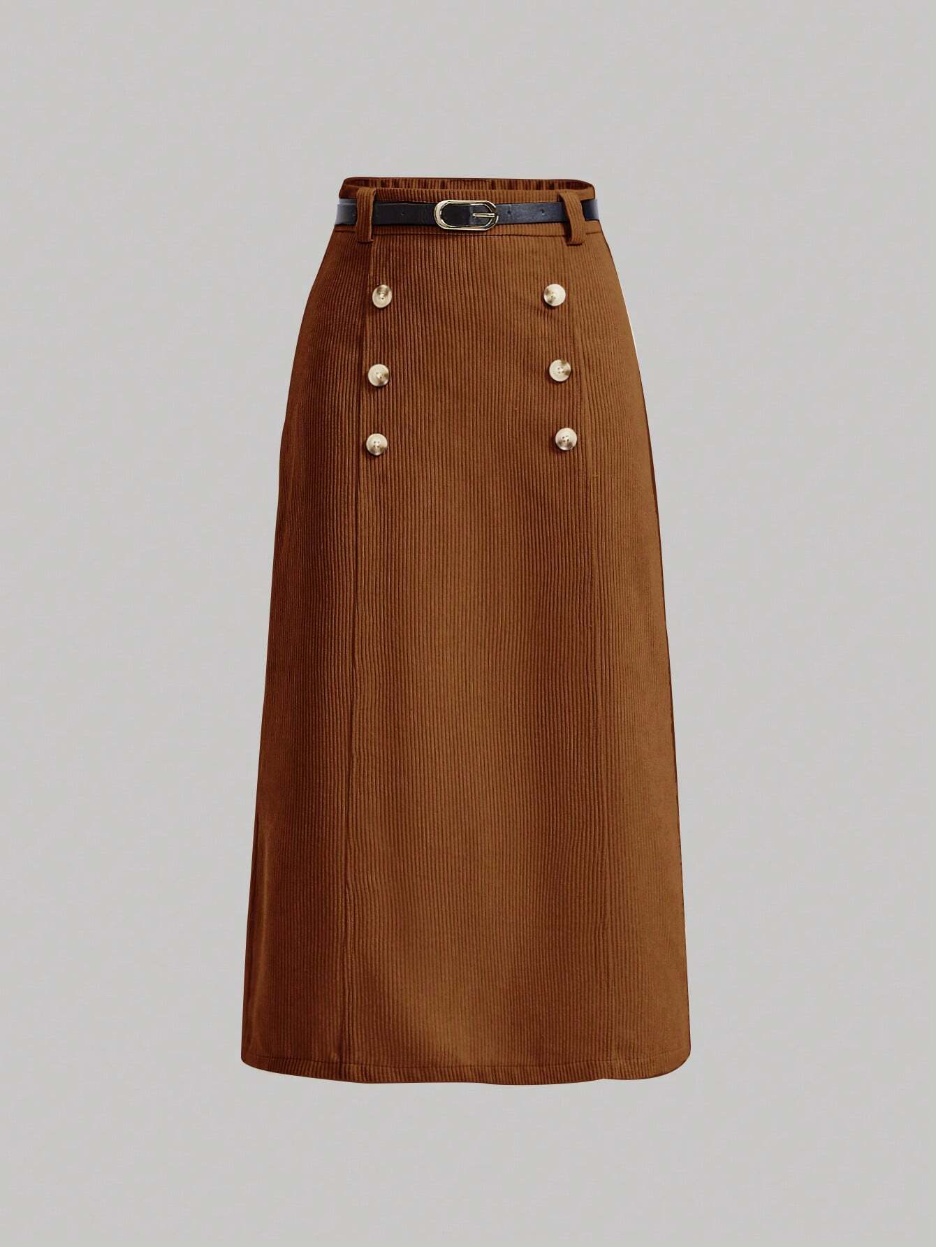 MOD Women's Button Decorated Skirt Shein