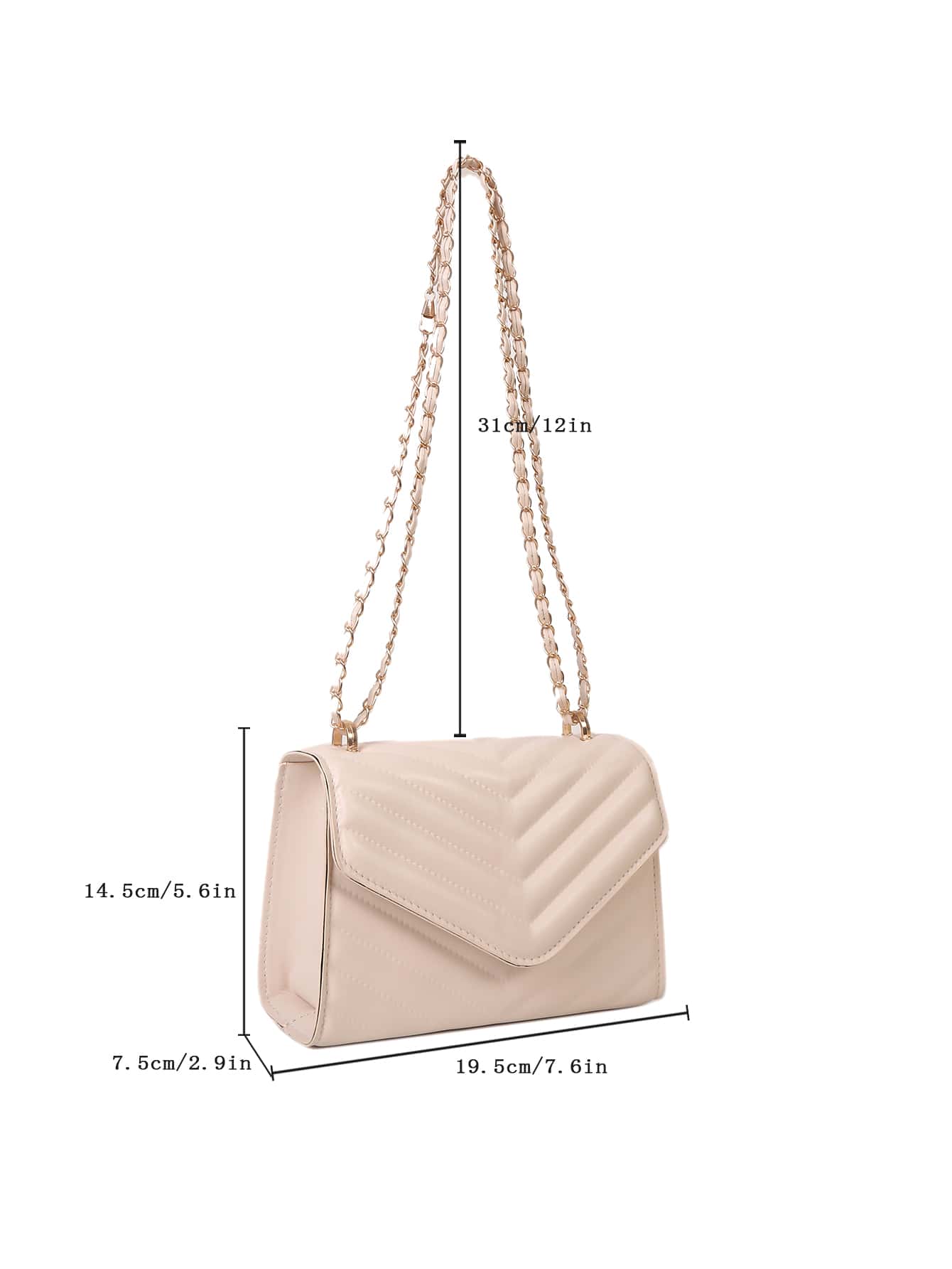 Mini Chevron Flap Square Bag Shein