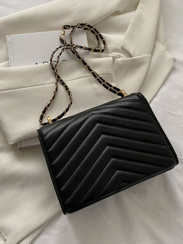 Mini Chevron Flap Square Bag Shein