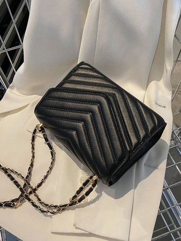 Mini Chevron Flap Square Bag Shein