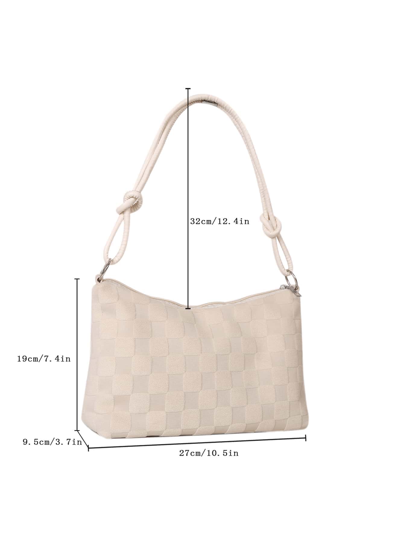 Minimalist Zipper Hobo Bag shoulder bag Shein