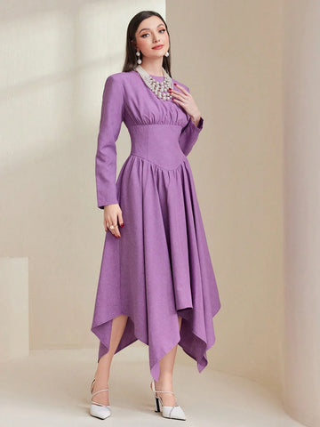 Modely Women's Purple Dress Shein