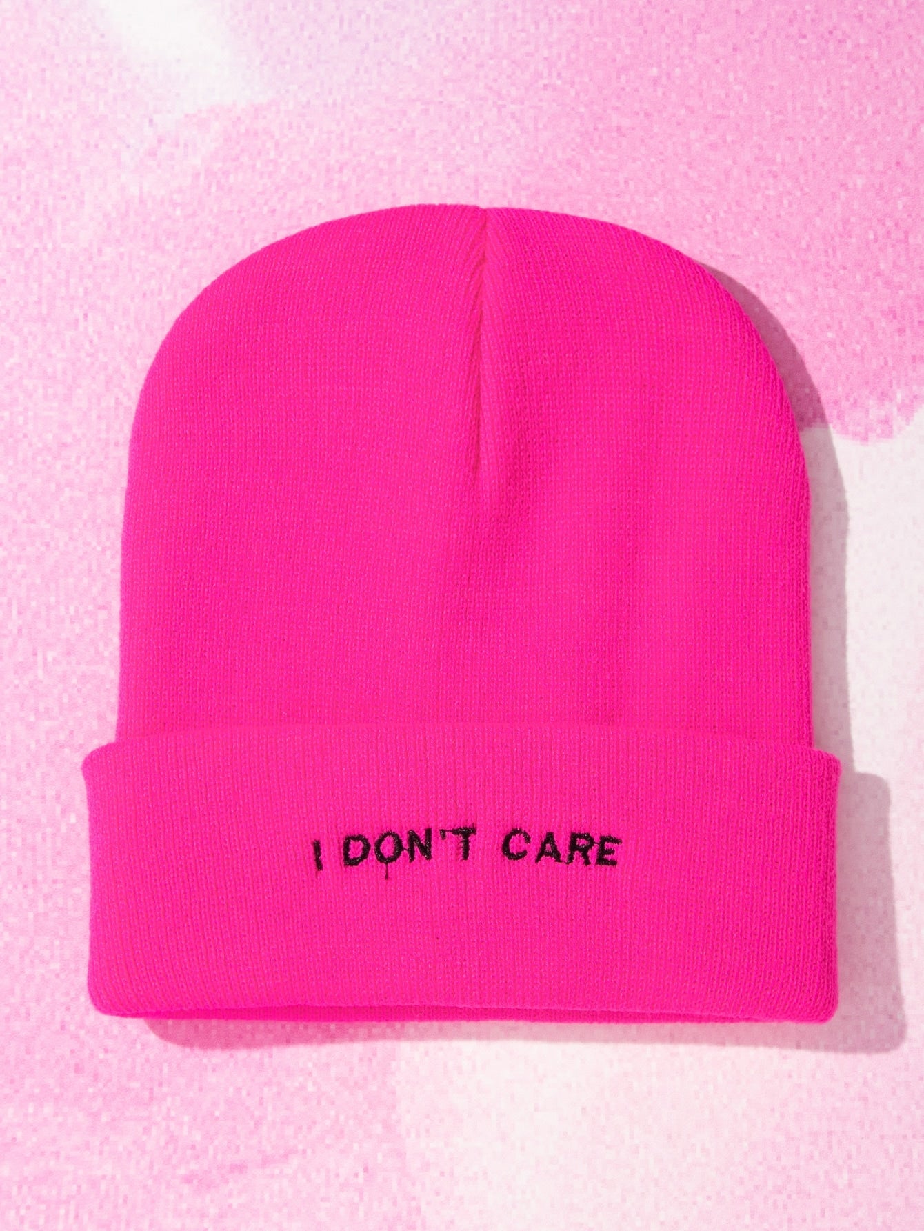 Slogan Embroidery Beanie Shein