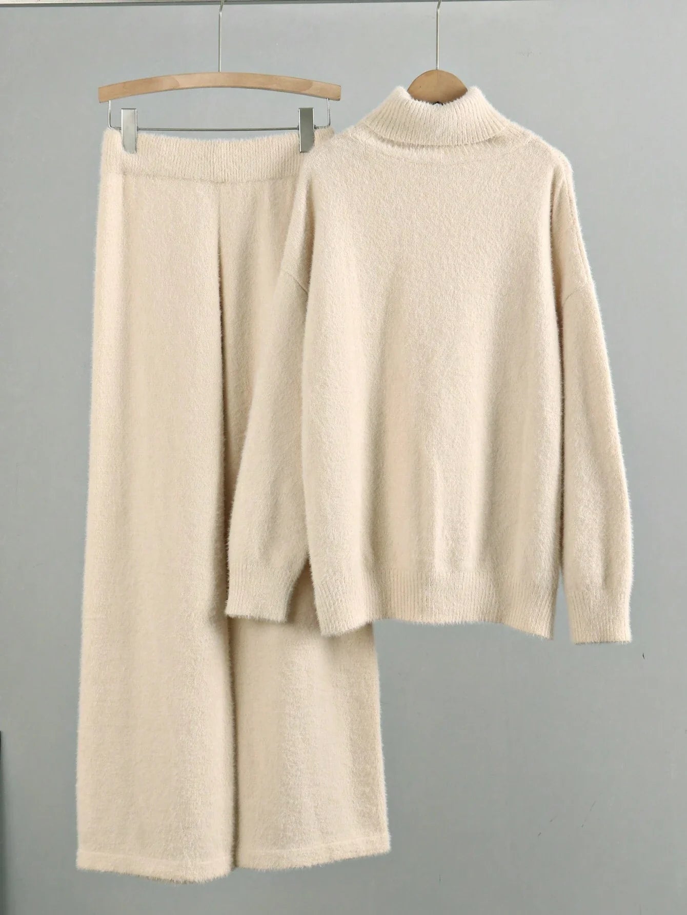 autumn winter warm women knit sweater+ pant tracksuit Shein