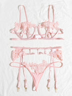 Cut Out Floral Sexy Lingerie shein