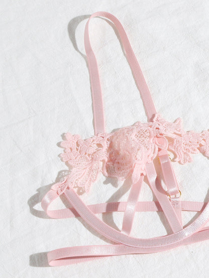 Cut Out Floral Sexy Lingerie shein